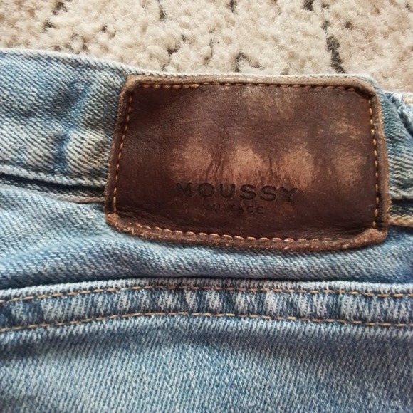 Moussy Vintage Distressed Jeans Blue Sz 26 Made in Japan - Picture 3 of 6